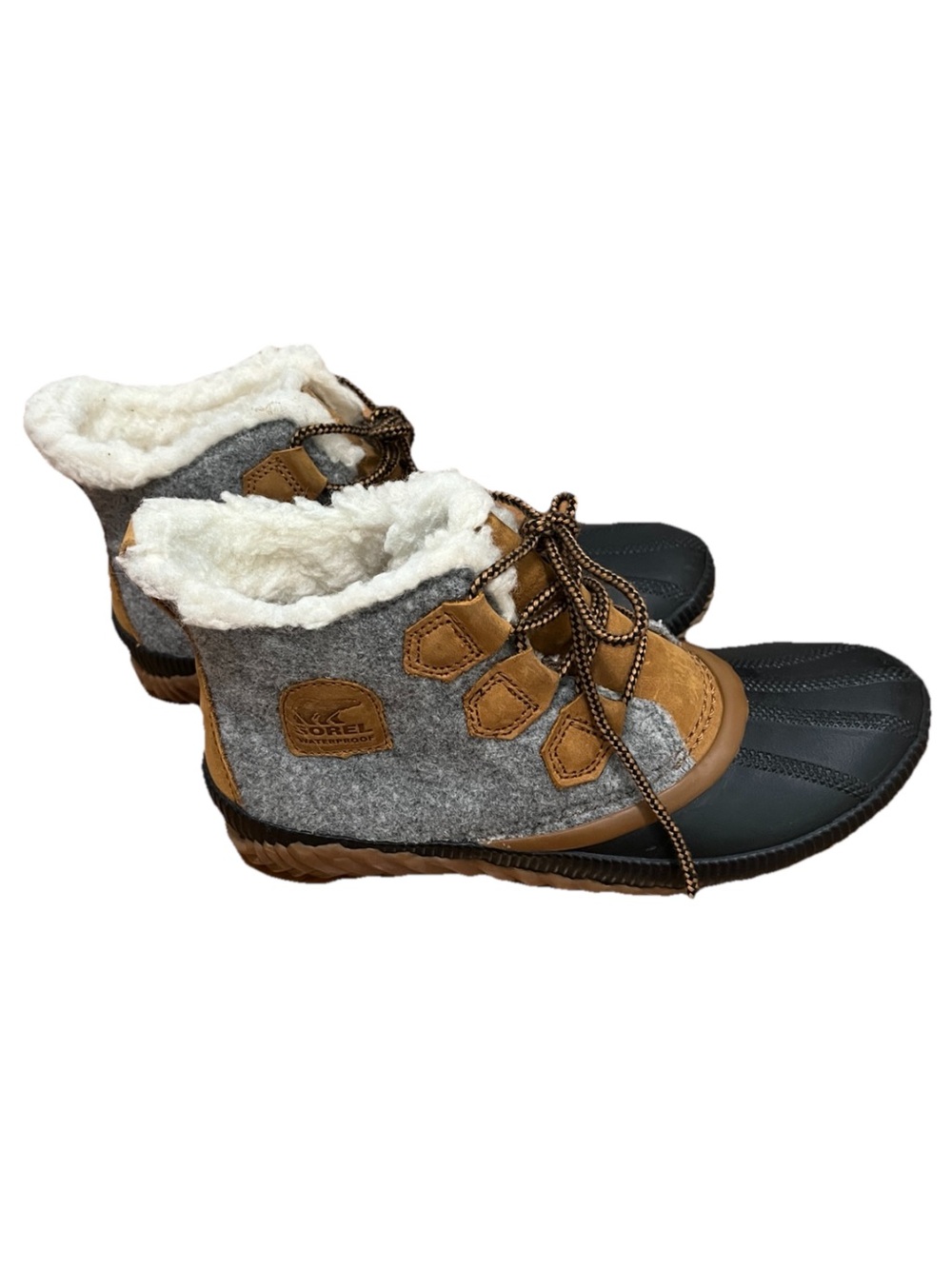 Sorel Joan of Arctic Women’s Winter Boots Brown Gray Size 9